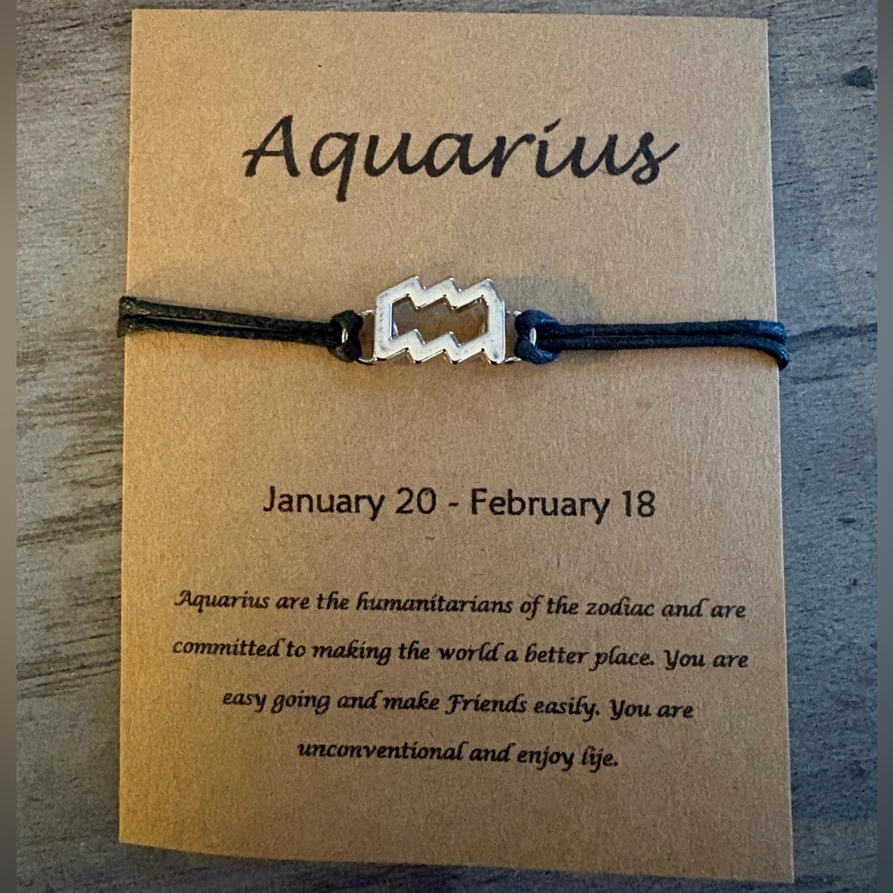 Handmade Aquarius Zodiac Bracelet